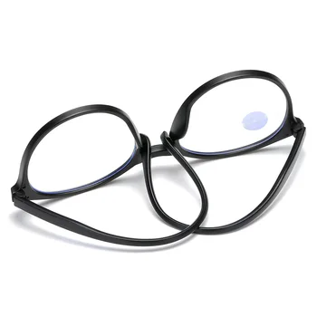 Elbru Реколта Анти-Сини Леки Очила За четене, Кръгли HD Очила За Далекогледство, Модни Мъжки И Дамски Очила с Големи Диоптриями + 1,0 + 3,5