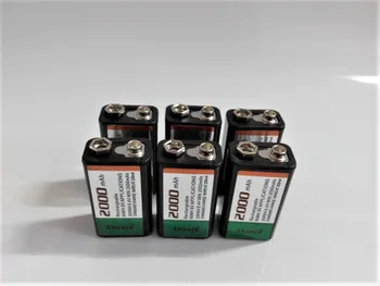 6 бр./лот 9 акумулаторна батерия с Голям капацитет 2000 mah 9 NiMH батерия