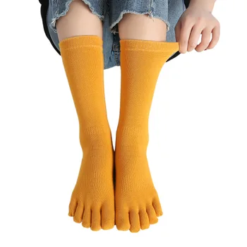 Производители на Едро Дамски Зимни Топли Памучни Чорапи с Висока Шнорхел, Чорапи с Пет Пръста, Дълги Чорапи с Пръсти, Дамски Чорапи