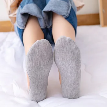 Летни дамски чорапи с дантела от силикагел за момичета, Невидими памучни Нескользящие Нескользящие чехли, Нескользящие чорапи, 1 чифт = 2 бр ws193