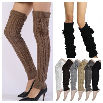 Дамски Зимни Изолирана чорапи Възли Гамаши Копчета за Обувки Довършителни Ботфортов Дългите Гамаши ST023
