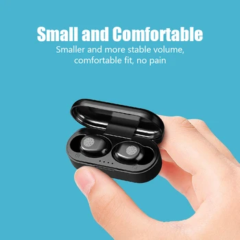 TWS Mini F9 Bluetooth Слушалки Безжични Слушалки Smart Touch Спортни Слушалки Втулки 9D Стерео Слушалки с Микрофон намаляване на шума