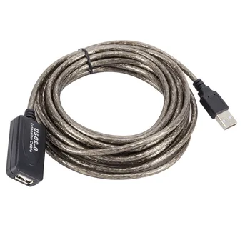 5 м 10 м 15 м 20 м Usb2.0 Удължител За Усилване на сигнала Удължител Безжична Мрежова Карта с Чип USB удължителен кабел