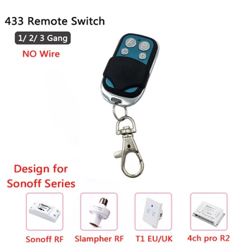 Безжично дистанционно управление RF 433 Mhz, чип с фиксиран код EV1527, 4-канален Бутон Радиопредавател за устройства Sonoff RF433
