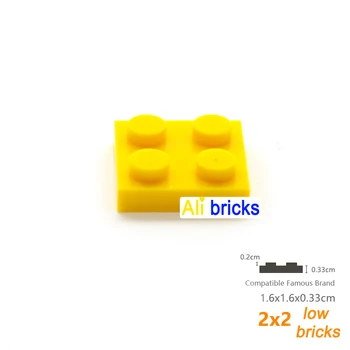 40 бр./лот САМ Блокове Строителни Тухли Тънки 2X2 Развиване на Монтаж на Строителни Играчки за Деца Размер е Съвместим с 3022
