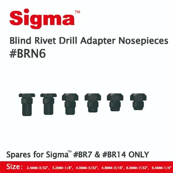 Набор от накрайници Sigma #BRN6 е подходящ САМО за високия клас безжични глухи заклепочных тренировки марка Sigma #BR7 # BR14