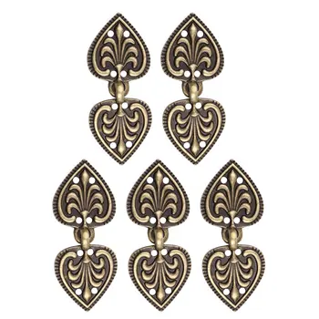 На разположение в САЩ Метална Медни Наметало Закопчалка Закопчалка Реколта САМ Жилетка във формата на Сърце/Цвете Скоби Декоративни Шиене на Копчета за Дрехи