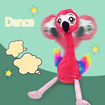 Плюшено Фламинго Интерактивни Играчки Фигурки Пеенето и Меки 