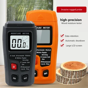 Измерване на Влажност на Дървесина LCD Дигитален Дисплей Тестер Влажност на Дървесината Влагомер Детектор за Влажност на Дървесината Дигитални Инструменти За Измерване на Плътността на Дървото