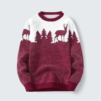 Мъжките пуловери 2022, Нови есенни и зимни Върхове, Сгъстено Топли Долни Ризи, Моден Тренд, един Млад Красив Пуловер с дълги ръкави