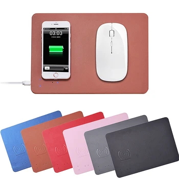 Erilles Qi Безжична Бързо Зарядно Устройство Подложка за мишка/Подложка за iPhone 8 8 Plus за iPhone, X за Samsung Galaxy S8/7 геймърска подложка за мишка настолен