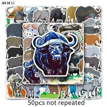 10/30/50pcs сладко Buffalo Bull животни етикети автомобил САМ лаптоп куфар китара скейтборд с графити карикатура етикети Детски подарък играчка