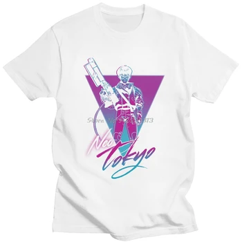 Мъжка Тениска От Японски Аниме Neon Tokyo Акира Soldier, Мъжки Памучен Тениска С Къс Ръкав Vaporwave, Тениска Manga Shotaro Kaneda, Тениска
