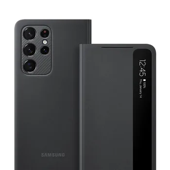 Оригинален Samsung S21 Smart View Флип Огледален Калъф За Galaxy S21 Plus/S21 Ultra 5G Телефон Led Калъф S-View Седалките EF-ZG998