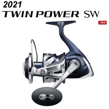 НОВ 2021 Оригинален SHIMANO TWIN POWER SW Макари за Морска вода 4000XG 5000XG 6000XG 8000HG 14000XG Харди Колелото е Произведено в Япония