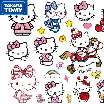 Takara Томи Hellokitty Сладки Творчески Изискани Водоустойчиви Етикети С Татуировка Във Формата На Сърце За Момичета